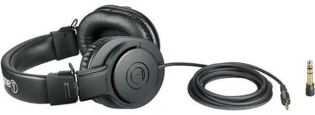 Alt view image 4 of 7 - Audio-Technica ATH-M20x Professional Studio Monitor Headphones- Black