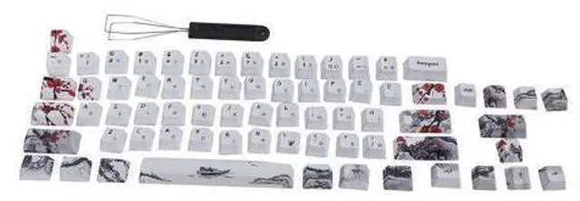 Main image of PBT Five Sided Sublimation Keycaps, 71 Key Set for Mechanical and Optical Keyboards, Ultra Thick Wall Design, Wear and, Compatible with RK61/Gans Alt61/IKBC (English-Japanese)