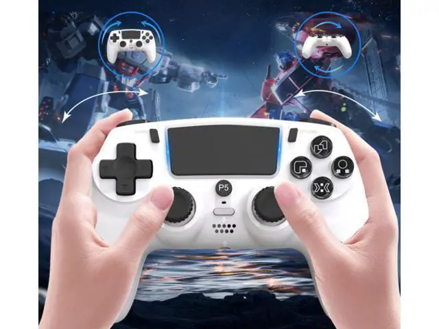Alt view image 2 of 5 - PS5 game controller - six-axis gyroscope for body-sensing vibration - Hall effect touch game controller - PS5 wireless Bluetooth controller black