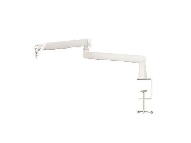 Alt view image 2 of 6 - White microphone stand - high-end cantilever desktop microphone shockproof mobile phone and tablet universal multi-functional stand