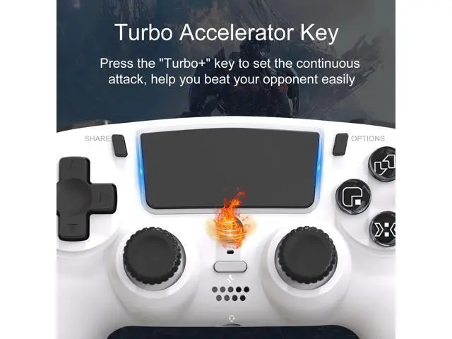 Alt view image 4 of 5 - PS5 game controller - six-axis gyroscope for body-sensing vibration - Hall effect touch game controller - PS5 wireless Bluetooth controller black