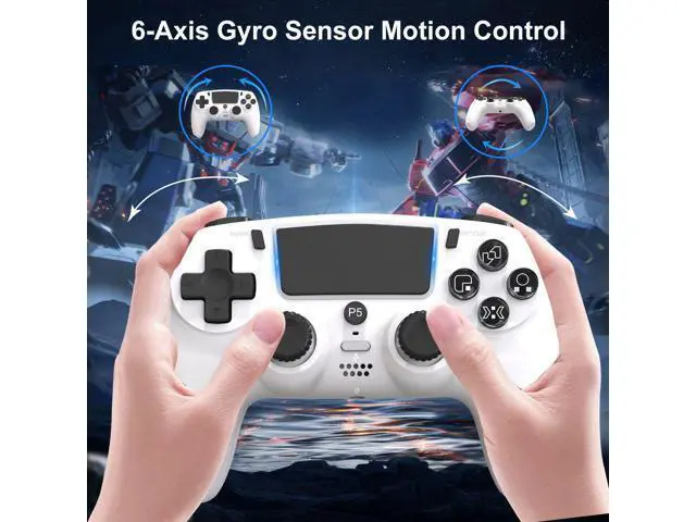 Alt view image 5 of 5 - PS5 game controller - six-axis gyroscope for body-sensing vibration - Hall effect touch game controller - PS5 wireless Bluetooth controller black