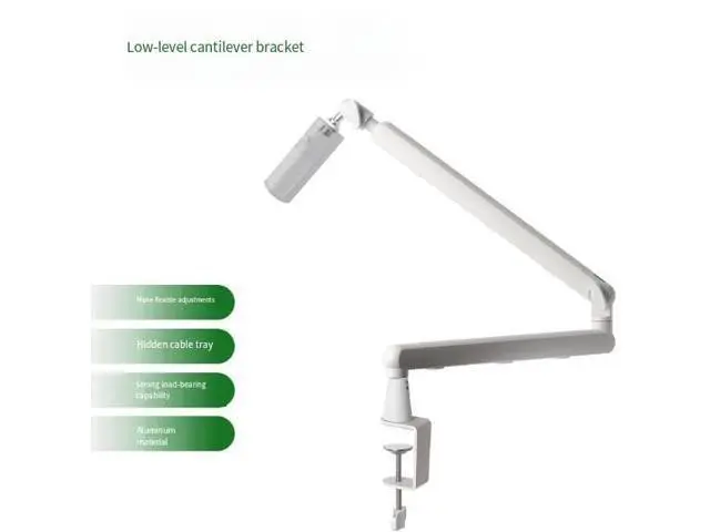 Alt view image 6 of 6 - White microphone stand - high-end cantilever desktop microphone shockproof mobile phone and tablet universal multi-functional stand