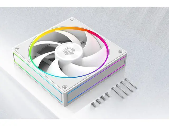 Alt view image 2 of 7 - ID-COOLING AF-127-W-TRIO 120mm Case Fan ARGB FDB Bearing PC Fan Daisy Chain Connector Computer Fan for Radiator/CPU Air Cooler/Computer Case, 3 Pack, White