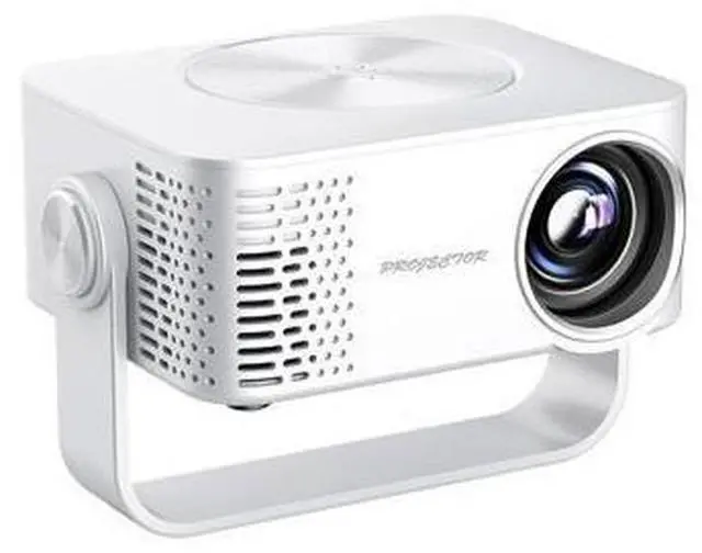 Alt view image 2 of 5 - The new M60 projector is a high-definition 3D home theater projector that supports both wired and wireless screen sharing and has built-in WIFI. White and red color