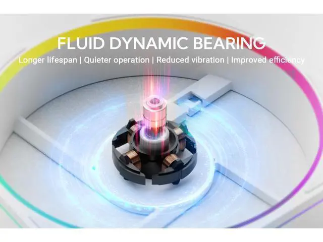 Alt view image 6 of 7 - ID-COOLING AF-127-W-TRIO 120mm Case Fan ARGB FDB Bearing PC Fan Daisy Chain Connector Computer Fan for Radiator/CPU Air Cooler/Computer Case, 3 Pack, White