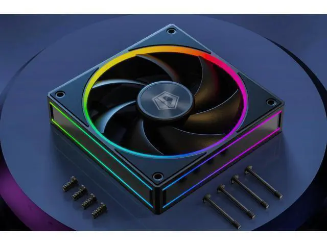 Alt view image 2 of 7 - ID-COOLING AF-127-K-TRIO 120mm Case Fan ARGB FDB Bearing PC Fan Daisy Chain Connector Computer Fan for Radiator/CPU Air Cooler/Computer Case, 3 Pack, Black