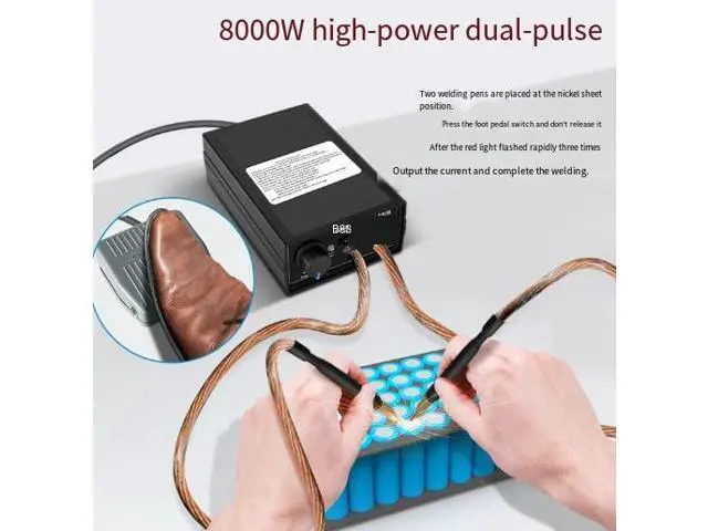 Alt view image 3 of 4 - 8000W high-power spot welding machine for welding 18650 lithium battery for mobile phones. Capable of welding with a thickness of 0.3mm.