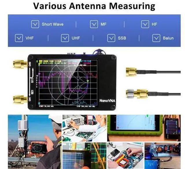 Alt view image 5 of 5 - NanoVNA-H upgraded antenna vector network analyzer for MF, HF, VHF, UHF with SD card slot