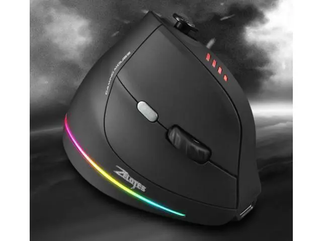 Alt view image 6 of 7 - ZELOTES F-18RGB Wireless Bluetooth Tri-mode Programmable Vertical Grip Ergonomic Gaming Mouse