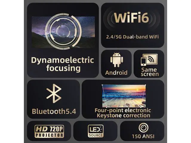 Alt view image 4 of 5 - Portable mini micro smart phone home theater projector for home use high-definition projector T5mini Android version