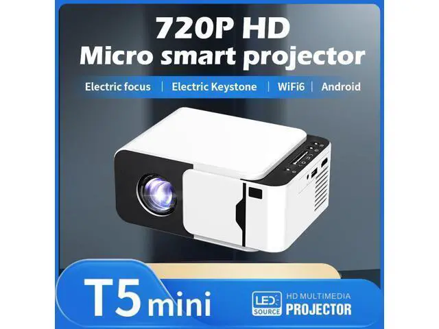Alt view image 5 of 5 - Portable mini micro smart phone home theater projector for home use high-definition projector T5mini Android version