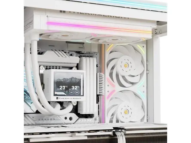 Alt view image 2 of 5 - In-line fan TL-UB24RW has a performance level of 2150 RPM with PWM control of fan pressure. TL-UB24RW -tower fan-white-Reverse air flow