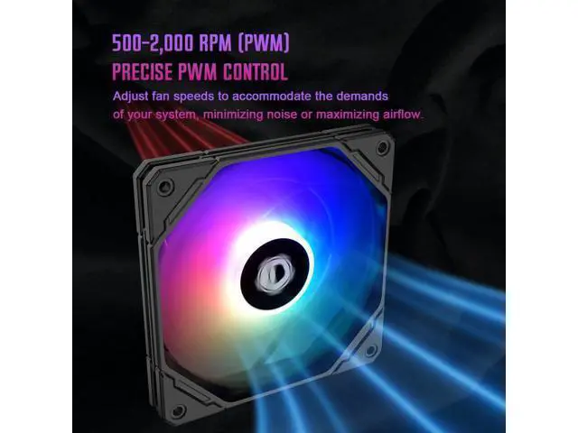 Alt view image 5 of 7 - ID-COOLING IS-55 ARGB CPU Cooler Low Profile 57mm Height CPU Air Cooler ARGB 5 Heatpipes 120x120x15mm Slim Fan, CPU Fan for Intel LGA1700/115X/1200; AMD AM4/AM5, For Desktop