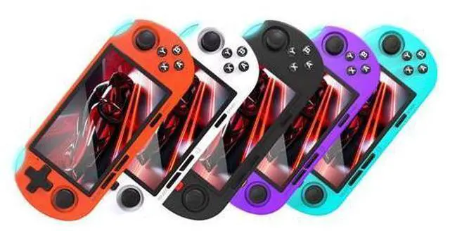 Alt view image 2 of 7 - New 4.5-inch large-screen SF3000 dual joystick PSP game console open-source handheld console retro handheld game console ANS016-purple