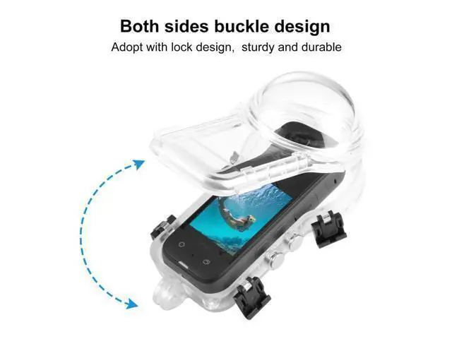 Alt view image 4 of 7 - For Insta360 X3 PULUZ Invisible Dive Case 50m Waterproof Sealed Case (Transparent)