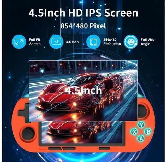 Alt view image 4 of 7 - New 4.5-inch large-screen SF3000 dual joystick PSP game console open-source handheld console retro handheld game console ANS016-purple