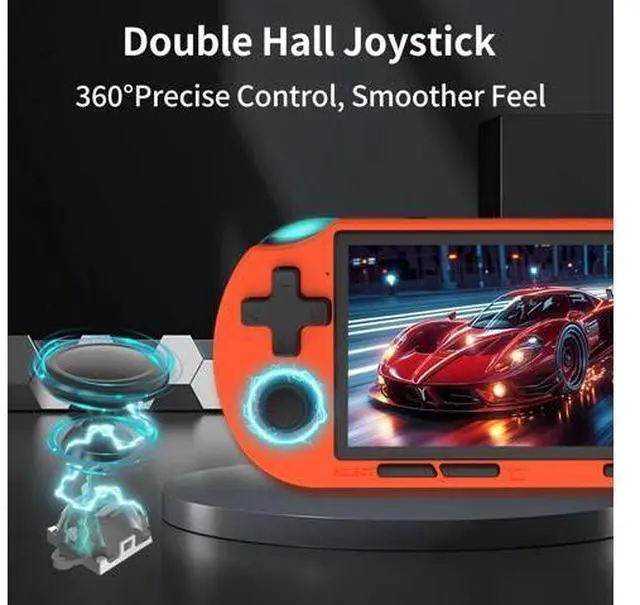 Alt view image 6 of 7 - New 4.5-inch large-screen SF3000 dual joystick PSP game console open-source handheld console retro handheld game console ANS016-purple