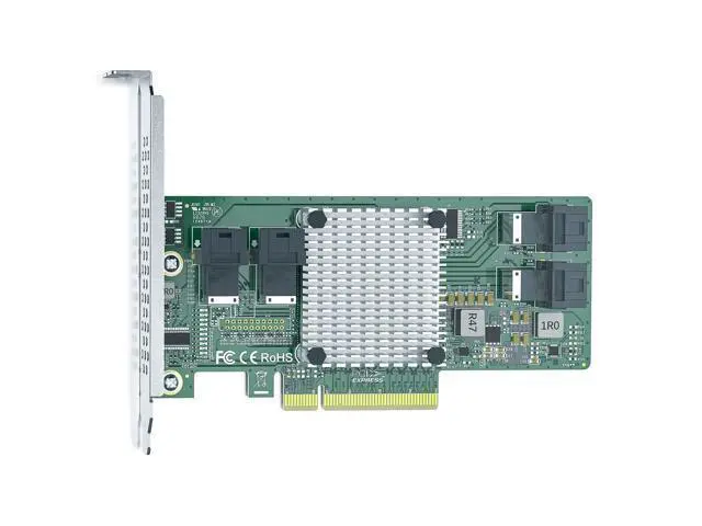 Alt view image 2 of 3 - Vszerda PCIe 3.0 x8 to 4-Port U.2 SFF-8643 Adapter Card with PEX8724 Controller - Bifurcation-Free, 32Gbps NVMe SSD Expansion, Full/Low Profile Brackets, Windows/Linux/VMware Supported