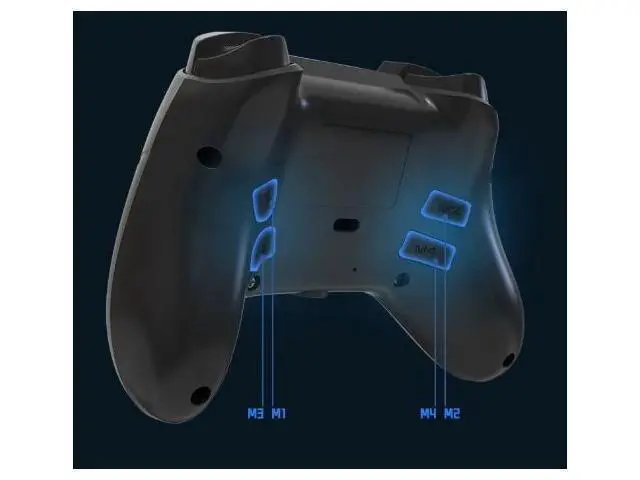 Alt view image 3 of 6 - PS5 controller with macro-programmable RGB lights, plug-and-play PS5 universal wired controller with six-axis vibration