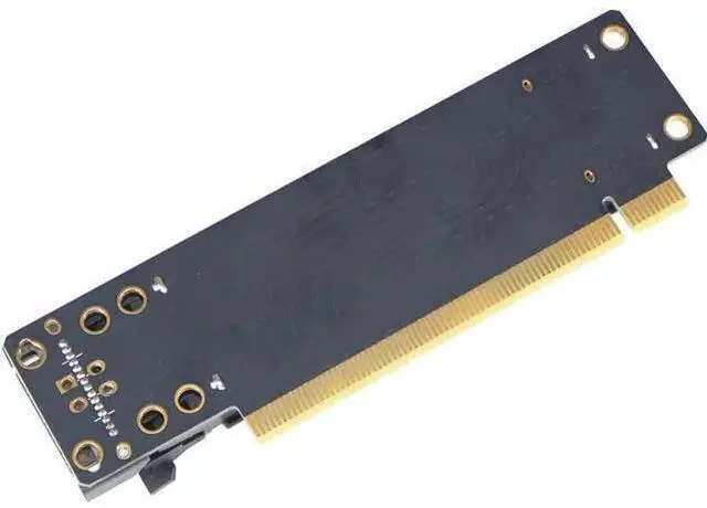 Alt view image 5 of 5 - PCI-E 4.0 x16 1 to 2 Expansion Card Gen4 Split Card PCIe-Bifurcation x16 to x8x8 with 20mm Spaced Slots CPU4P Power Supply Port (SATA)