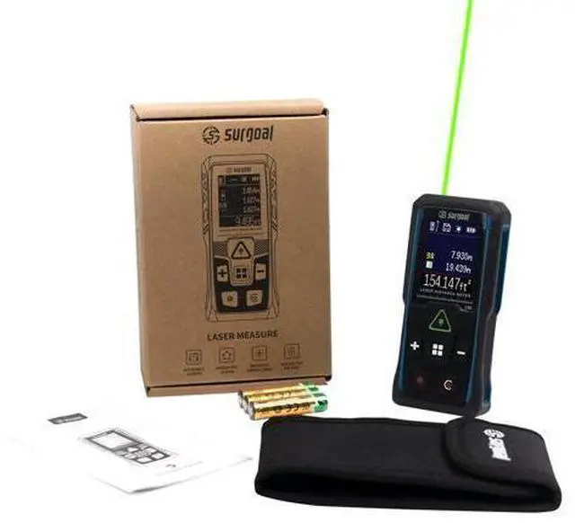 Alt view image 5 of 7 - wusu Multifunctional color screen with digital horizontal vibration rotating screen green laser rangefinder 100m handheld rangefinder