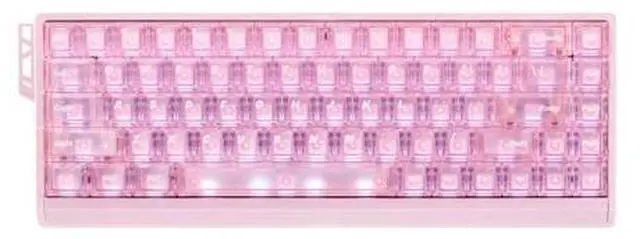 Main image of Vszerda 68 RX Hall Effect Gaming Keyboard, 65% 68-Key Esports Mechanical, Adjustable Magnetic Actuation 0.0053.3 mm in 0.001 mm Steps, Tray-Mount with Aluminum Plate (Pink, Primordial Switch)