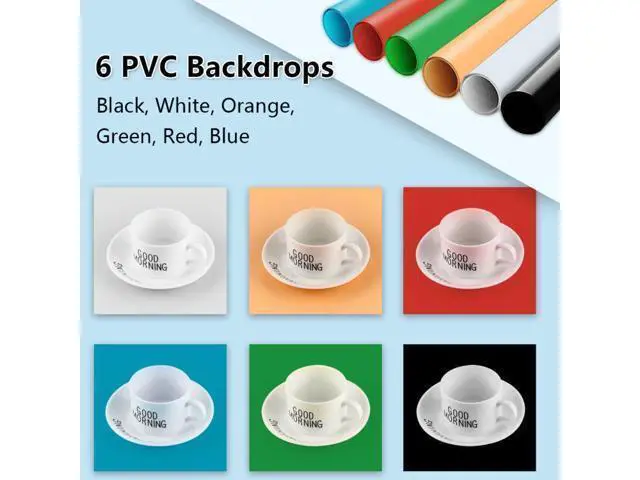 Alt view image 2 of 6 - 31cm Folding 3 Modes Dual Color Ring Light Photo Lighting Studio Shooting Tent Box Kit with 6 Colors PVC Backdrops, Unfold Size: 31cm x 31cm x 31cm (Black) (Black)