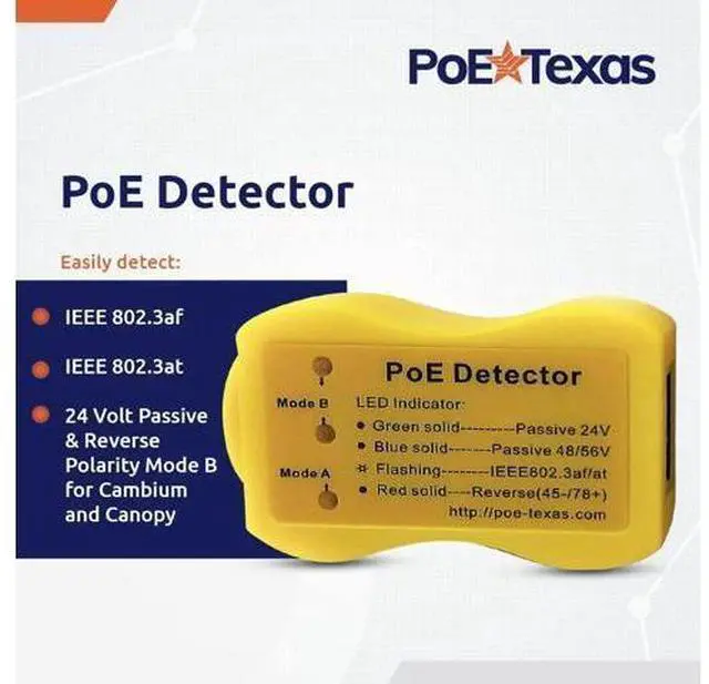 Alt view image 6 of 7 - PoE Detector & PoE Tester Tool Kit (Gen2.5) - Wired Network Cable Tester to Detect & Test Power Over Ethernet - Cable Tester to Read Voltage, Current and Power Usage on Cat5, Cat6 - No Battery Needed