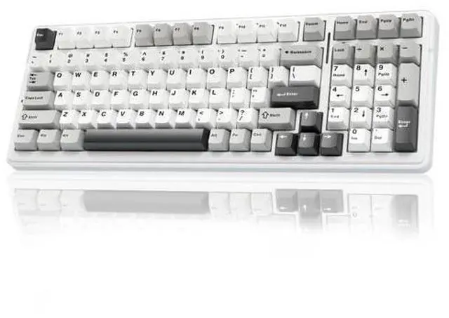 Alt view image 2 of 7 - Vszerda Wireless Keyboard and Mouse Combo, F99 Mechanical Keyboards Hot Swappable Custom Keyboard+SC580 Wireless Gaming Mouse Black