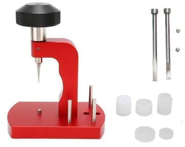 Main image of Watch Back Case Opener Bench, Professional Watch Case Opener Tool with Ergonomic Handle, Stainless Steel Watch Back Remover for Push Button Closures with Spare Parts Kit