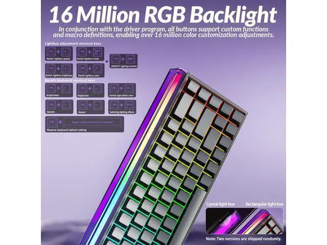 Alt view image 3 of 7 - Vsze Hero 68 HE Pro - Wired Gaming Keyboard with Hall Effect Magnetic Switch, CNC Aluminum Frame, 8KHz Polling Rate, RGB Box & Backlight, Side Printed Keycaps, 65% 68-key Compact Small Gamer Keyboards
