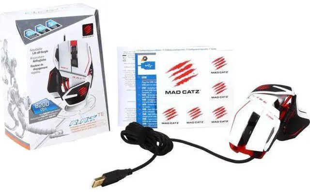 Alt view image 3 of 5 - Mad Catz R.A.T.TE Tournament Edition Gaming Mouse for PC and Mac - White