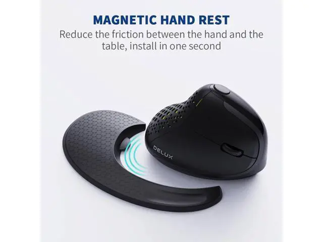 Alt view image 4 of 7 - Colorful M618XSD Thumb Roller Ergonomic Three-Mode Bluetooth Charging Grip Vertical Battery Level Display Mouse