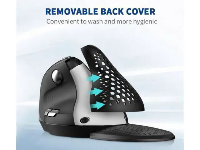 Alt view image 6 of 7 - Colorful M618XSD Thumb Roller Ergonomic Three-Mode Bluetooth Charging Grip Vertical Battery Level Display Mouse