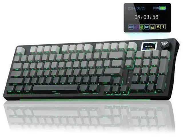 Main image of Vszerda S98 Pro Wireless Mechanical Keyboard with Screen & Knob,2.4GHz/USB-C/BT5.0 Hot Swappable Creamy Keyboard,Pre-lubed Linear Switches,Side Printed PBT Keycaps,RGB Backlit Gaming Keyboards