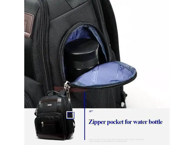 Alt view image 7 of 7 - Bopai 11-85301 15.6 inch Large Capacity Multi-layer Zipper Bag Design Breathable Laptop Backpack, Size: 35 x 20 x 43cm(Black)