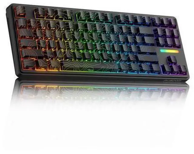 Main image of Vszerda Wireless Mechanical Gaming Keyboard: 10000mAh Battery Tri-Mode 2.4G/BT5.3/USB-C Hot Swappable Custom Keyboard with RGB Backlit, Side Printed PBT Keycaps, 15-Layer Gasket Structure, Topographic