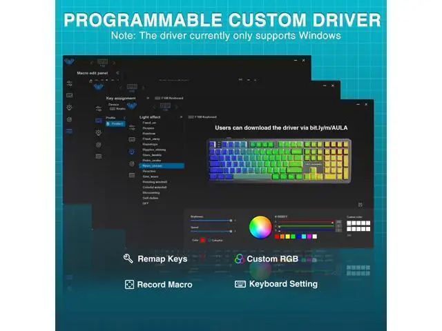 Alt view image 7 of 7 - Vszerda F108 Wireless Mechanical Keyboard, BT5.0/USB-C/2.4GHz Hot Swappable Custom Gaming Keyboards, PBT Keycaps, Pre-lubed Switches, RGB Backlit Full Size Creamy Keyboard with Number Pad, 108 Keys