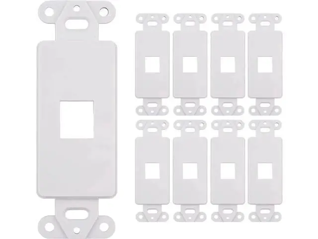 Alt view image 4 of 7 - SATMAXIMUM Cat6 Keystone Jack Kit - 10 Pack 45° White RJ45 Keystone Jacks + Termination Tool for 45° Keystone + 10 Pack 1-Port Keystone Inserts