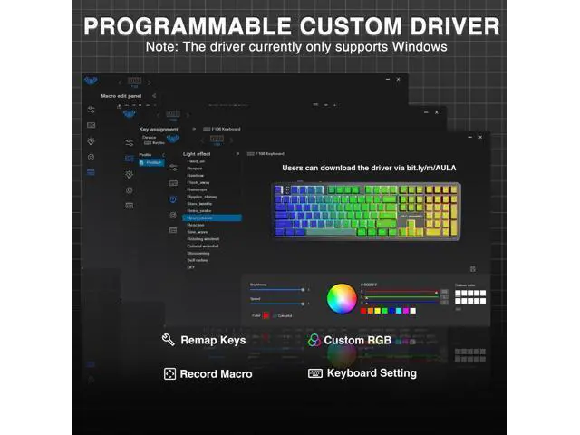 Alt view image 7 of 7 - Vszerda F108 Wireless Mechanical Keyboard, Full Size Gaming Keyboard with Number Pad,Side Printed PBT Keycaps, Pre-lubed Switches,RGB Backlit,Hot Swappable Creamy Sounding Computer Keyboards, 108 keys