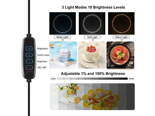 Alt view image 5 of 7 - PULUZ 40cm Folding Portable Ring Light USB Photo Lighting Studio Shooting Tent Box with 6 x Dual-side Color Backdrops, Size: 40cm x 40cm x 40cm (Black)