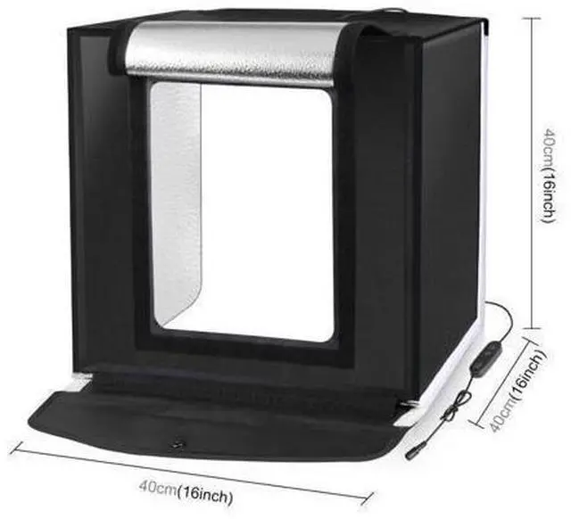 Alt view image 2 of 5 - PULUZ 40cm Folding Portable White Light Dimmable Photo Lighting Studio Shooting Tent Box Kit with 6 Colors Backdrops (US Plug)