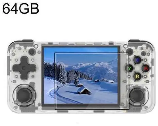 Main image of ANBERNIC RG35XX H Handheld Game Console 3.5 Inch IPS Screen Linux System 64GB (Transparent White)