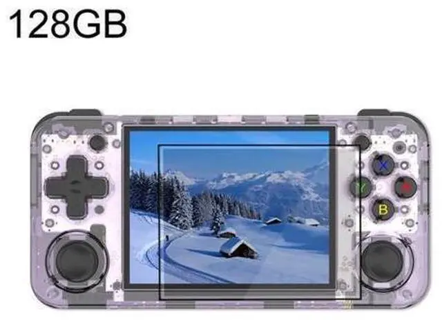 Main image of ANBERNIC RG35XX H Handheld Game Console 3.5 Inch IPS Screen Linux System 64GB+128GB (Transparent Purple)