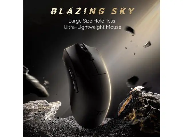 Alt view image 2 of 6 - Vszerda Blazing Sky X1 Wireless Gaming Mouse Ultra-Light 4954 g, PixArt PAW3950/3950 Ultra Sensor, Quad-Mode Connectivity, 8K Polling, Optical Switches, Nordic 52840 MCU (X1 Ultimate, White)