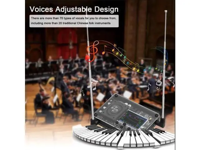 Alt view image 5 of 5 - Mini Theremin music electronic creative instrument retro multi-sound creative toy OLED screen