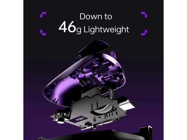 Alt view image 4 of 7 - Vszerda Blazing Sky Duckbill Ultra Wireless Gaming Mouse, 46g Ultralight, PAW3950 Sensor, 8000Hz Polling Rate (Ultra, Metallic Purple)