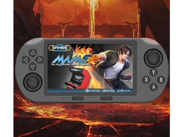 Alt view image 3 of 7 - The game console handheld device SF3000 is a nostalgic GBA arcade handheld game console that supports wireless dual-hand controllers.