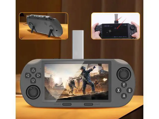 Alt view image 7 of 7 - The game console handheld device SF3000 is a nostalgic GBA arcade handheld game console that supports wireless dual-hand controllers.